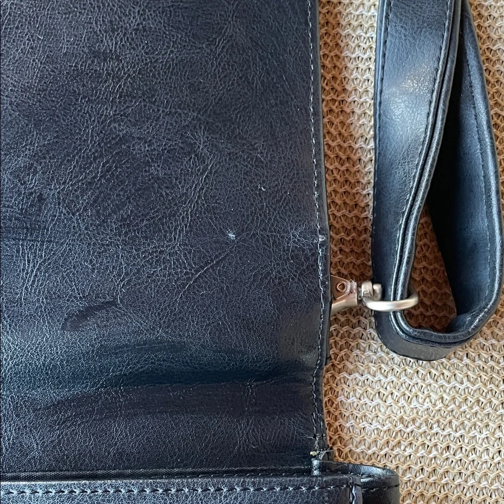 Stetson Taupe Brown Suede Men's Briefcase and laptop with Black Trim.